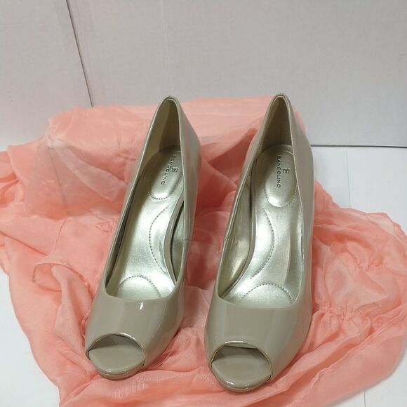 Bandolino Womens SZ 11M Rainaa Peep Toe Classic Pumps, Tan, - Picture 4 of 10